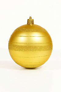 BOLA NATALINA DECORADA 08CM DOURADO