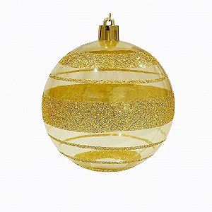 BOLA NATALINA 8CM DOURADA