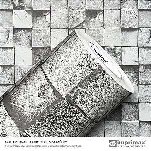 Papel De Parede Cubos 3D - 1,22m de largura