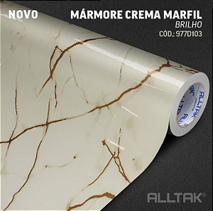 Papel De Parede Marmore Crema Marfil 1,22m