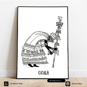 Quadro Coleção Orixás Oxalá - A4