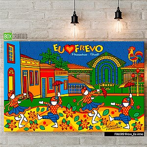 Quadro Tela em Canvas - Frevo - Coleção Mônica Fuchshuber