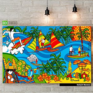 Quadro Tela em Canvas - Maceió - Coleção Mônica Fuchshuber