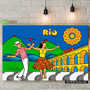 Quadro Tela em Canvas - RJ Samba - Coleção Mônica Fuchshuber