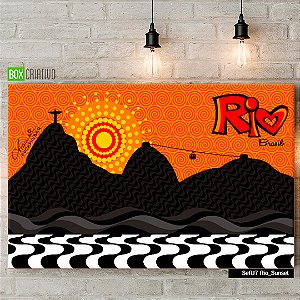 Quadro Tela em Canvas - Rio Sunset - Coleção Mônica Fuchshuber