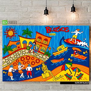 Quadro Tela em Canvas - Búzios - Coleção Mônica Fuchshuber