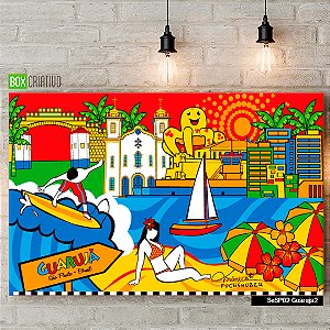 Quadro Tela em Canvas - Guarujá - Coleção Mônica Fuchshuber