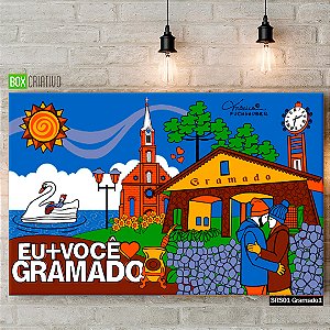 Quadro Tela em Canvas - Gramado - Coleção Mônica Fuchshuber