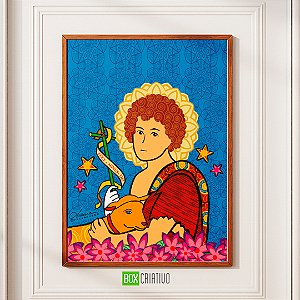 Quadro São João - Moldura com vidro A4