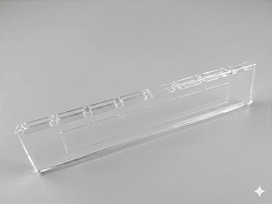 PORTA FITAS LARGA - BICO REDONDO - RÉGUA 3,8x3,2x16,8cm 8 FITAS DE ATÉ 6mm