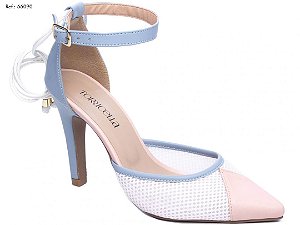 Sandália Scarpin Branca Salto Fino