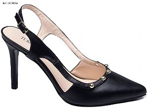 Sapato Scarpin Chanel Bolinhas em ABS na cor Dourado