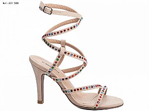 Sandália Feminina Camurça Bege