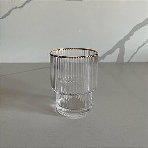 Copo Stripes Gold 220ml - 2 peças