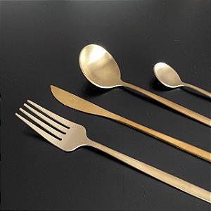 Faqueiro Tokyo Dourado - 16 peças