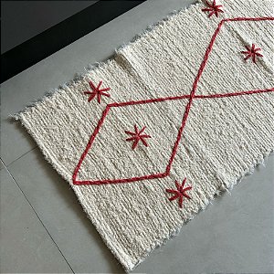 Tapetinho & Passadeira Boho Bordado Terracota