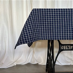 Toalha de Mesa Mini Grid Azul