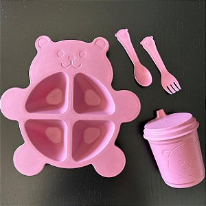 Prato c/ Copo Bear - 4 peças