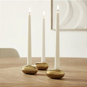 Porta Velas Gemstone - 3 peças