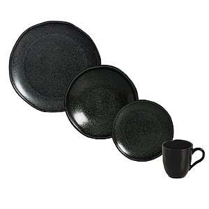 Aparelho de Jantar Black Matte - 16 peças