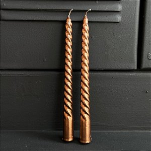 Vela Spin Cobre 20 cm - 2 peças