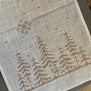 Caminho de Mesa Snow Flake Bege