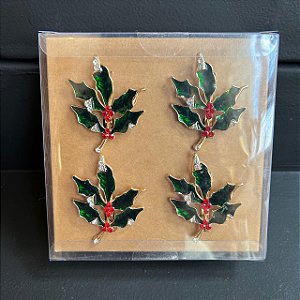 Porta Guardanapo Azevinho - 4 peças