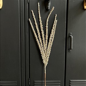 Galho Decorativo Floco Champanhe 80 cm