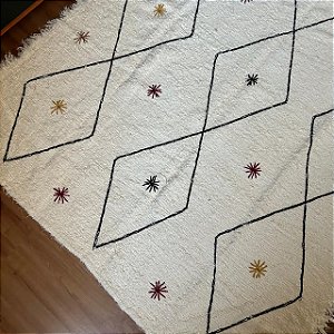 Tapete Bordado Boho 2m x 1,5m