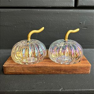 Saleiro e Pimenteiro Pumpkin - 3 peças