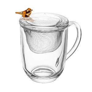 Caneca c/ Tampa e Filtro Bird 350ml