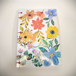 Caderno Floral Aquarela