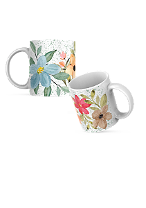 Caneca Aquarela Floral