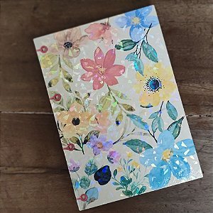 Caderno Copta Aquarela Floral