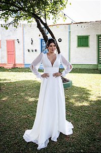 VESTIDO DE NOIVA DIAMANTE MINIMALISTA