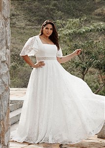 VESTIDO DE NOIVA PLUS RARO CRISTAL
