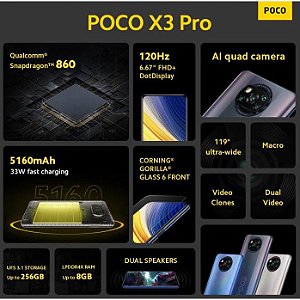 Xiaomi Poco X3 Pro - 256GB 8GB RAM - 6,67" - Dual-Sim - Phantom Black - Global
