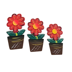 TRIO DE FLOR DE VASO