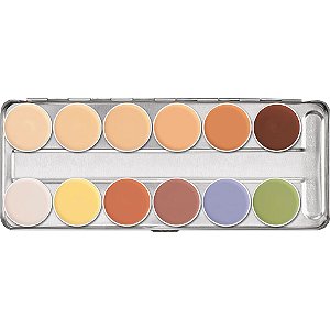 Paleta de Camuflagem Dermacolor kryolan 12 Cores - STN