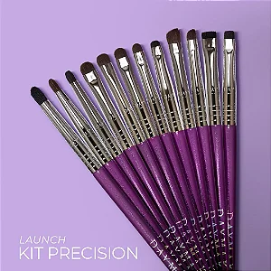 KIT Pinceis Precisão de olhos - detalhes 12 pcs Daymakeup