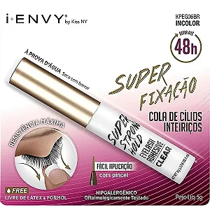 Cola para Cílios Postiços 48H I-Envy Incolor - Kiss New York