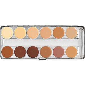 Paleta de Camuflagem Dermacolor kryolan 12 Cores - BRASIL