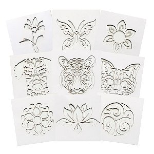 Moldes para Tatoo Art Color Tchuska TRIBAL - com 9 moldes