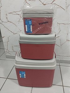 Kit Caixas Térmicas 32L/12L/5L Soprano - Vermelha