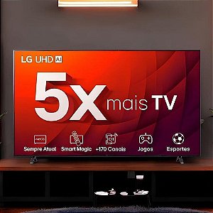 Smart TV LED 55" Ultra HD 4K LG 55UT8050PSA ThinQ AI Alexa HDR10 3 HDMI 2 USB Wi-Fi Bluetooth