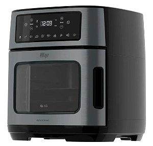 Fritadeira elétrica Oven Black Inox WAP 12L 4 em 1 (Porta com abertura lateral e removível) 1800w