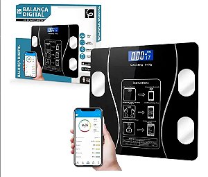 Balança Digital Biopedância Bluetooth - Capacidade máxima de 180kg