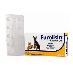 Furolisin 10 mg Para Cães e Gatos - 10 Comprimidos