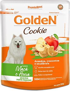 Biscoito Golden Cookie Para Cães Adultos de Porte Pequeno Sabor Maçã e Aveia - 350 g