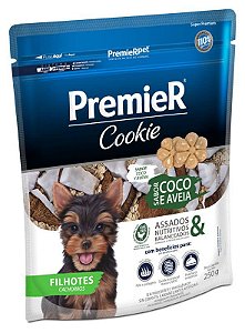 Biscoito Premier Cookie Para Cães Filhotes Sabor Coco e Aveia - 250 g